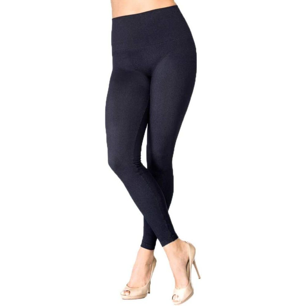 Assets by Sara Blakely Shaping Seamless Denim Legging, Dark Indigo, Medium